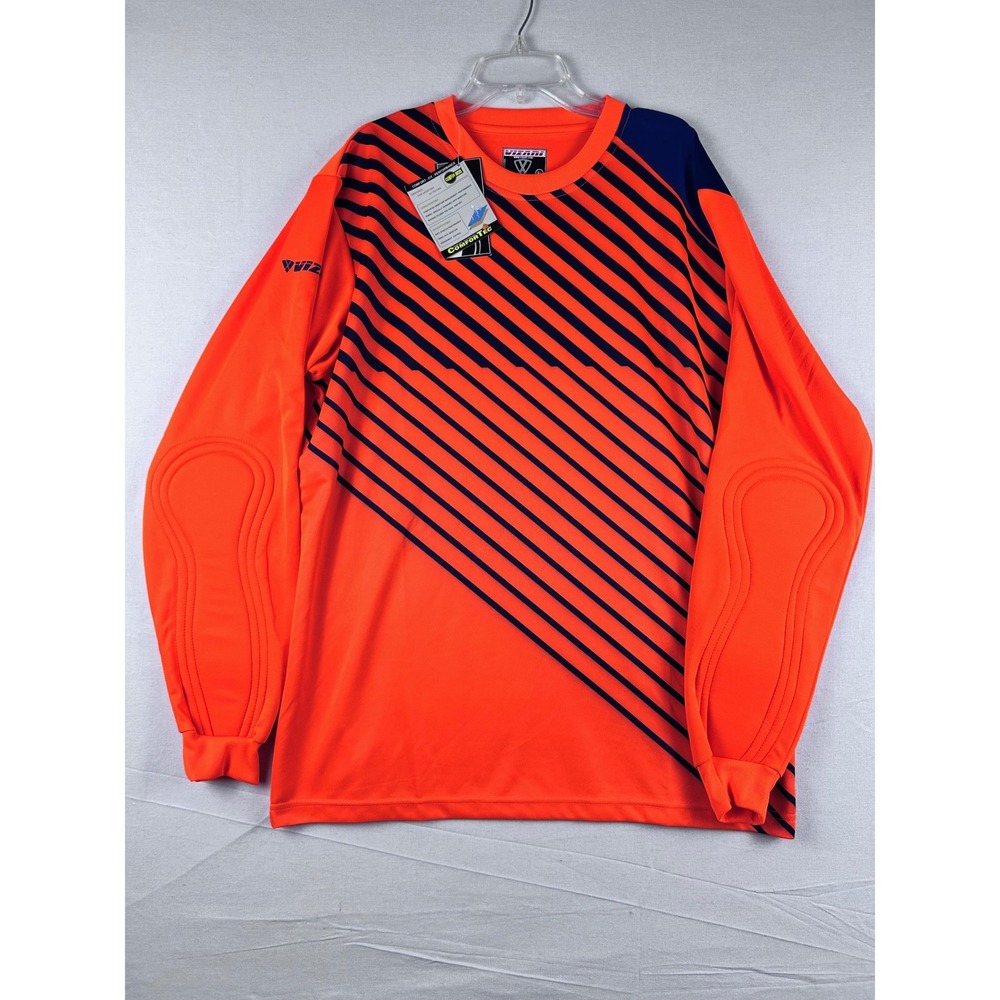 Vizari Arroyo Goalkeeper Jersey Neon Orange Navy Padded Soccer Shirt AL 60043